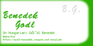 benedek godl business card